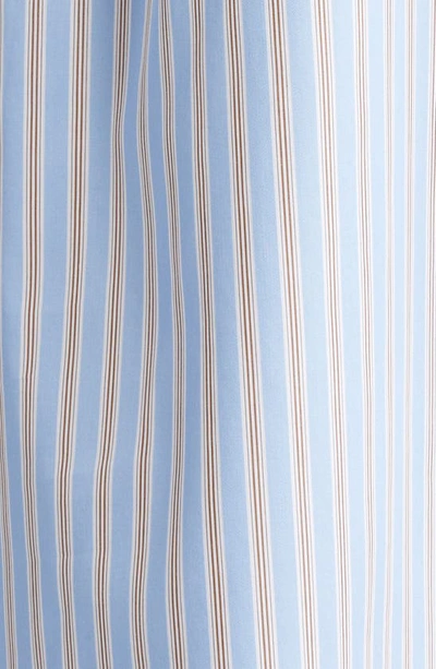 Shop Simone Rocha Patchwork Stripe Pocket T-shirt In White/ Blue Brown Stripe