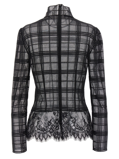 Shop Alberta Ferretti Lace Sweater Tops Black