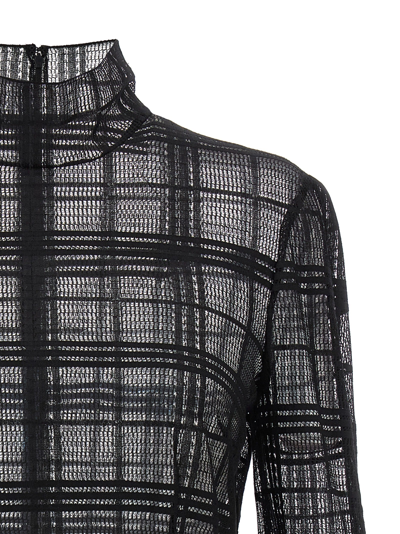 Shop Alberta Ferretti Lace Sweater Tops Black