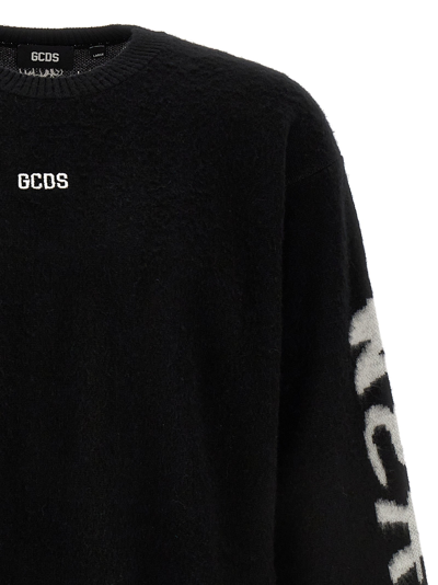 Shop Gcds Logo Sweater Sweater, Cardigans White/black