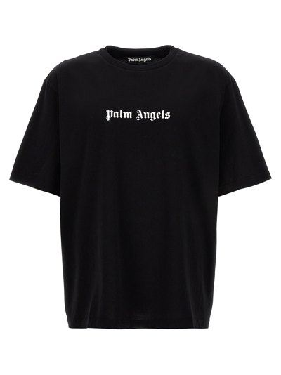 Shop Palm Angels Logo T-shirt Black