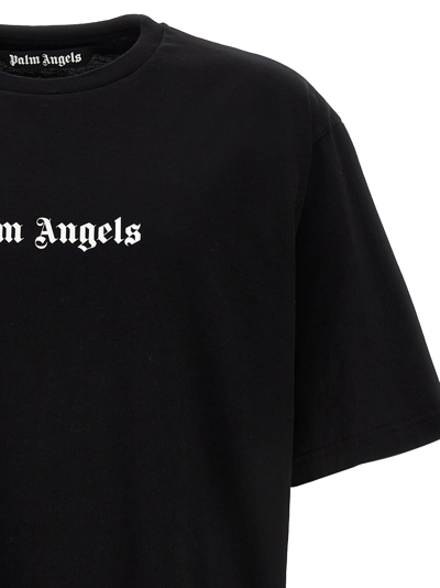 Shop Palm Angels Logo T-shirt Black