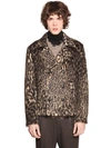 ETRO DOUBLE BREASTED FAUX LEOPARD FUR JACKET,64I1UR006-MTAw0