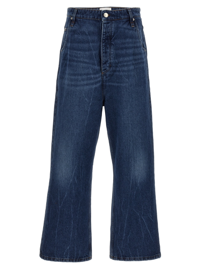Shop Ami Alexandre Mattiussi Baggy Jeans In Blue