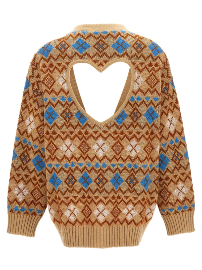 Shop Dsquared2 Heart Vintage Shetland Sweater, Cardigans Multicolor
