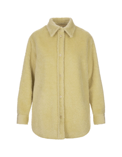 Shop Isabel Marant Alpaca Celiane Jacket In Pale Yellow In Giallo