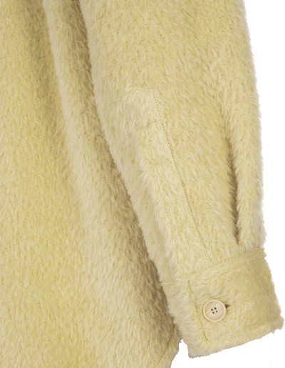 Shop Isabel Marant Alpaca Celiane Jacket In Pale Yellow In Giallo