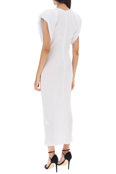 Shop Wardrobe.nyc Midi Sheath Dress With Structured Shoulders In White (white)