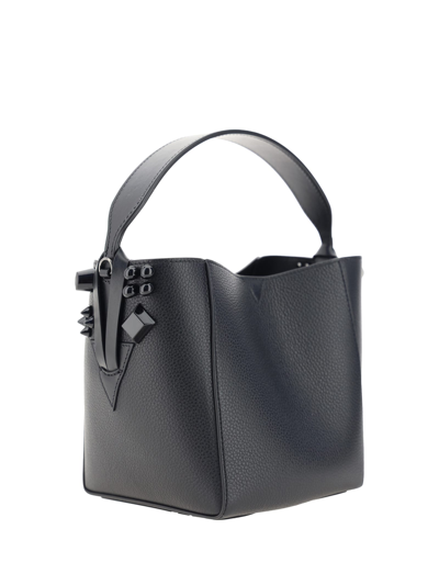 Shop Christian Louboutin Cabachic Mini Bucket Bag In Black/black/black