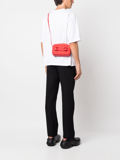 Shop Melissa X Undercover Razor Bow Messenger Bag In Rot