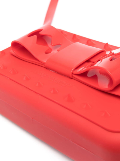 Melissa X Undercover Razor Bow Messenger Bag In Rot