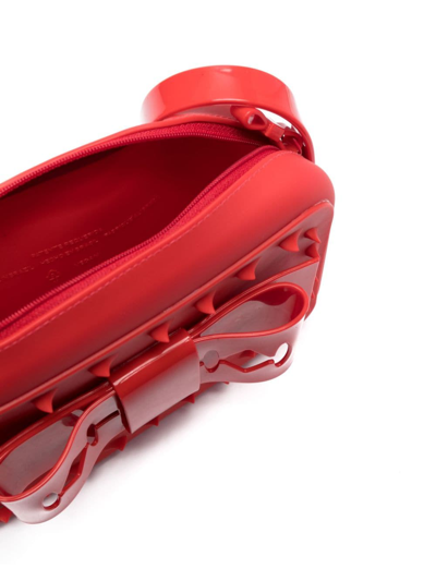 Melissa X Undercover Razor Bow Messenger Bag In Rot