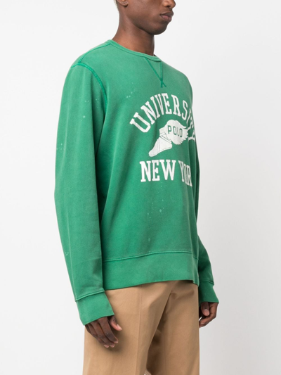 Polo Ralph Lauren Men's Seasonal Fleece Crewneck Sweatshirt In Athletic  Green | ModeSens