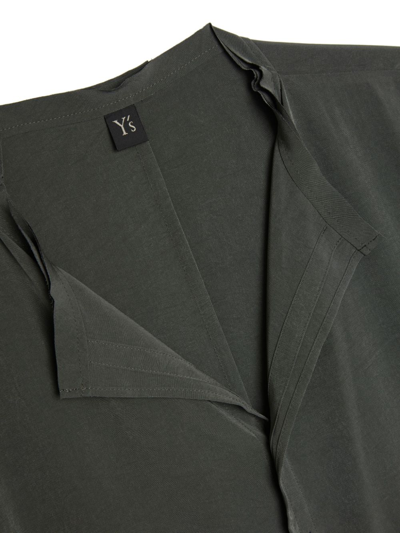 Shop Yohji Yamamoto Button-up Cotton Dress In Grau