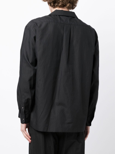 White Mountaineering Multi-pocket Shirt Jacket In Schwarz