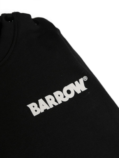 Barrow Logo-print Cotton Sweatshirt In Schwarz