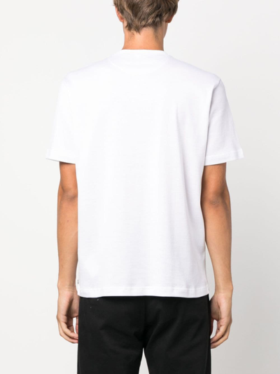 Shop Eleventy Crew-neck Cotton T-shirt In Weiss