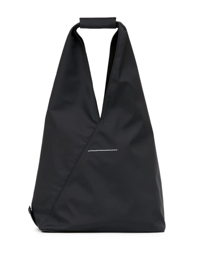 Shop Mm6 Maison Margiela Japanese Foldable Tote Bag In Black