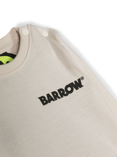 Barrow Logo-print Long-sleeved T-shirt In Nude