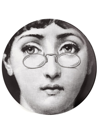 Shop Fornasetti Tema E Variazioni N.155 Wall Plate In Weiss