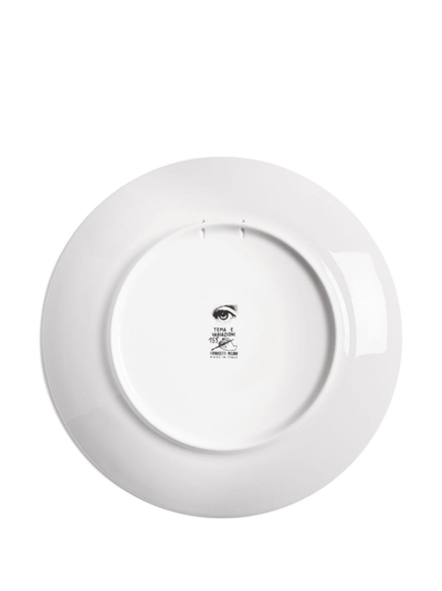 Fornasetti Wall Plate Tema E Variazioni N.155 In Weiss