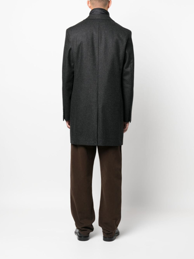 Fay Easy Db Single-breasted Layered Coat In Grau