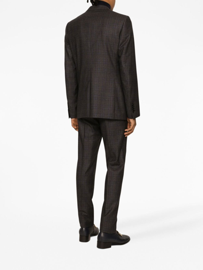 Dolce & Gabbana Men's Prince Of Wales Check Pattern Blazer In Grey