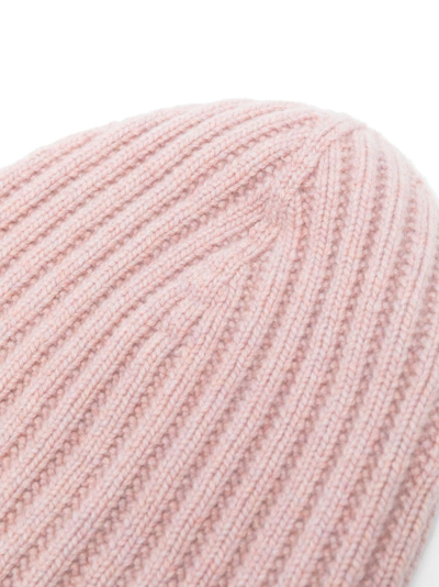 Shop Barrie Crochet Cashmere Beanie In Rosa