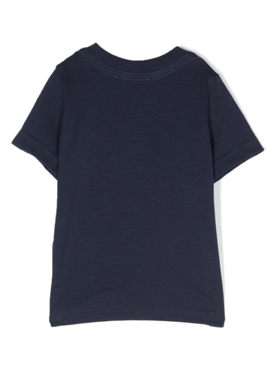 Shop Dsquared2 Logo-print Cotton T-shirt In Blau
