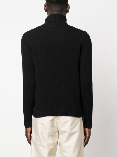 Shop Tom Ford Roll-neck Cashmere-silk Jumper In Schwarz