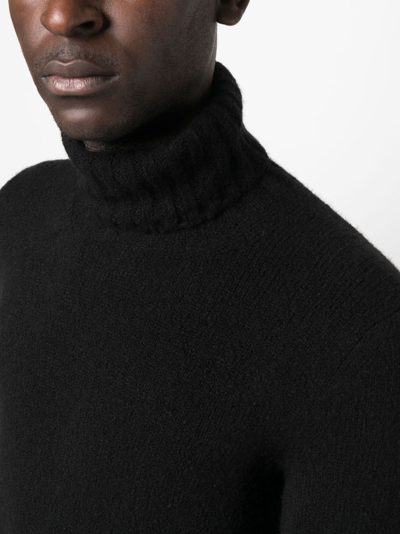 Shop Tom Ford Roll-neck Cashmere-silk Jumper In Schwarz