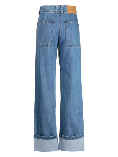 Shop Rejina Pyo Nemy High-rise Wide-leg Jeans In Blau