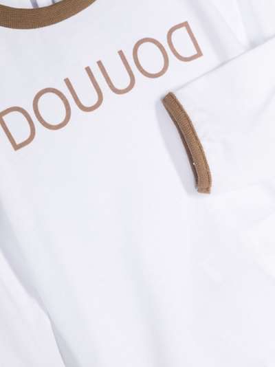 Shop Douuod Logo-print Cotton T-shirt In Weiss