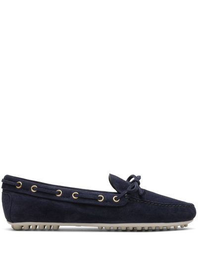 Shop Car Shoe Lux Driving Suede Loafers In Blau