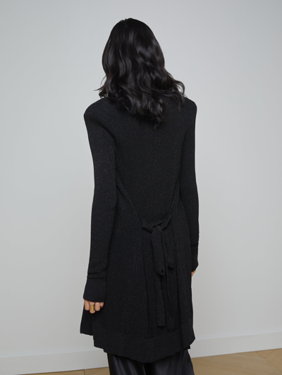 Shop L Agence Noe Double-breasted Cardigan In Black