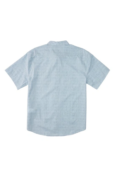 Shop Billabong Kids' Sundays Cotton Button-up Shirt In Coastal