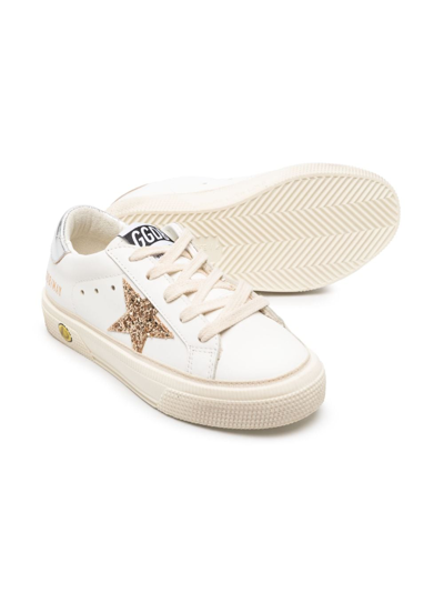 Shop Golden Goose Mat Leather Sneakers In White