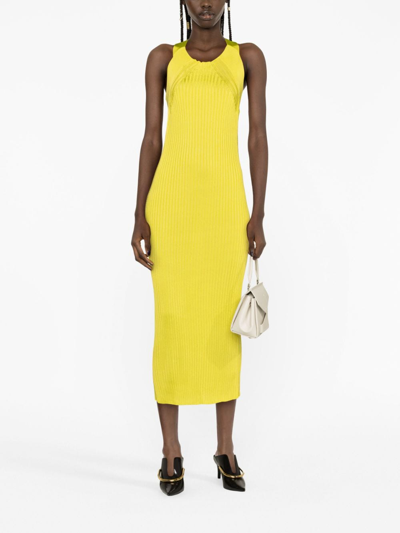 无袖罗纹超长连衣裙