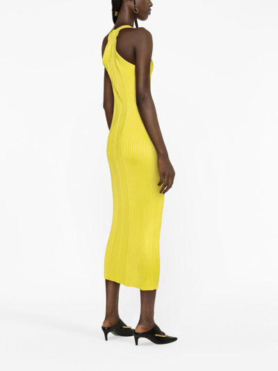 无袖罗纹超长连衣裙