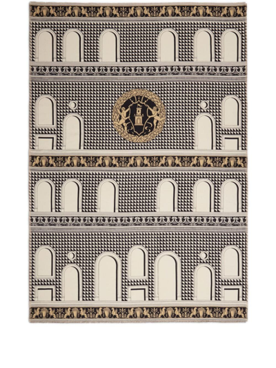 Shop Fornasetti Plaid Facciata Quattrocentesca Throw In Multicolour