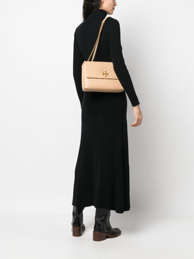 Tory Burch Kira Chevron-quilting Shoulder Bag In Neutrals