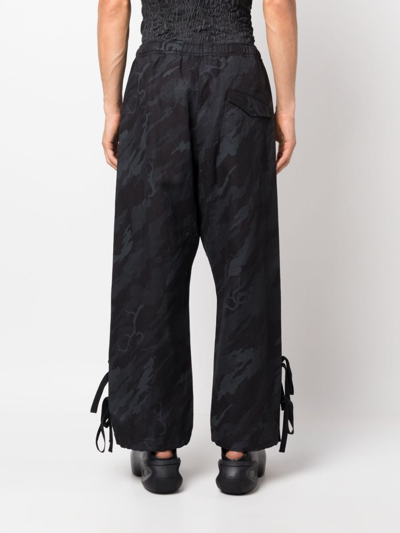 Shop Maharishi Shinobi Camouflage-pattern Track Pants In Black