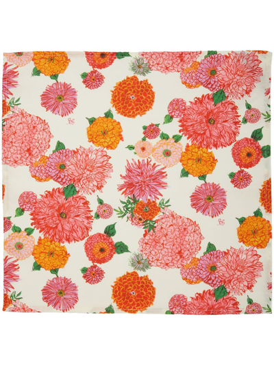 La Doublej X Passalacqua Bright Blooms Napkin (set Of Two) In White