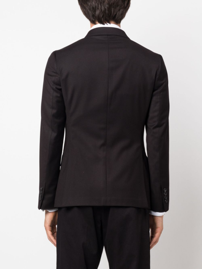 Shop Reveres 1949 Notched-lapel Double-breasted Blazer In Black