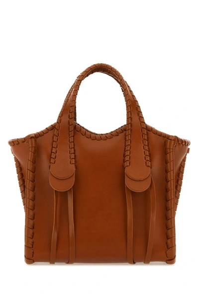 Shop Chloé Chloe Woman Brown Leather Small Mony Handbag