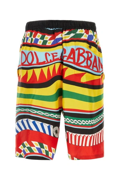 Shop Dolce & Gabbana Man Shorts In Multicolor