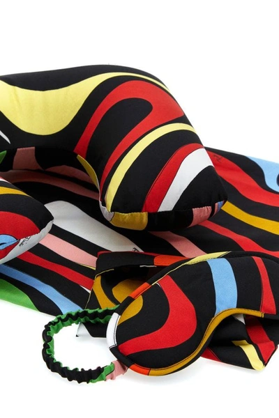 Shop Emilio Pucci Woman Printed Fabric Travel Set In Multicolor