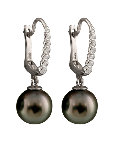 Shop Masako Pearls 14k 0.07 Ct. Tw. Diamond 8-9mm Pearl Earrings