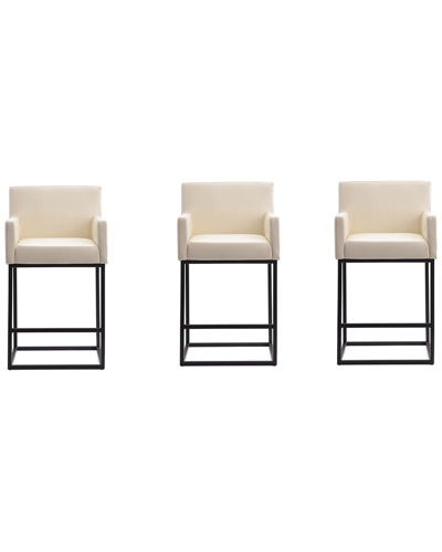 Manhattan Comfort Set Of 3 Ambassador Counter Stools