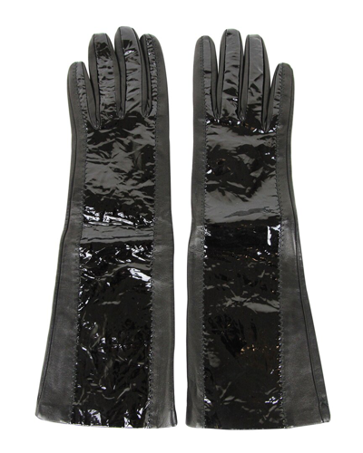 Shop Bottega Veneta Leather Gloves In Black